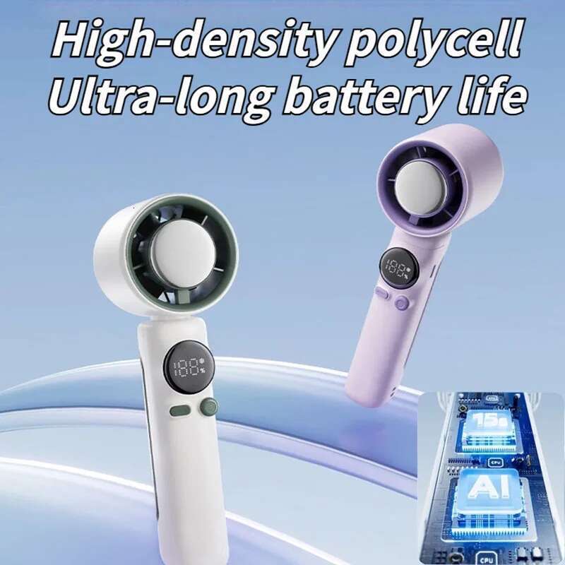 New 100-Speed High-Speed Handheld Fan USB Rechargeable Turbo Fan with Semiconductor Coog for Home Office and Outdoors
