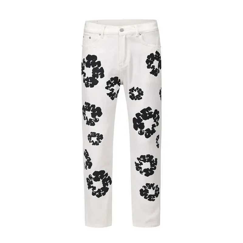 2021 Vibe Style Chic Cotton Print West Retro Mens Pencil Jeans Retro Washed Hip Hop Womens Ultra Thin Kpop Denim Trouser X2503131