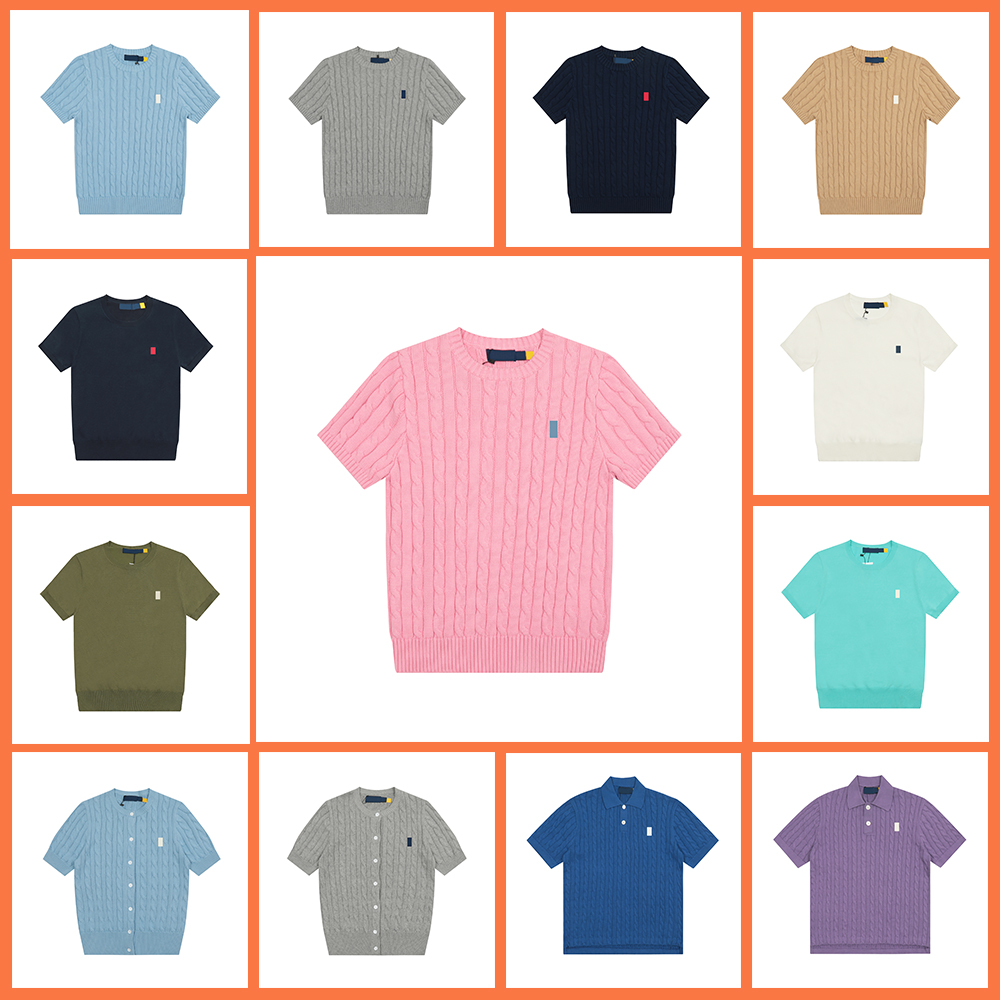 Womens Knits Tees Winter New polos Sleeve Vintage T-shirt Twist Knitted Sweater Women Pink Grey Black Baggy Knitwear Pullover Jumper Female Clothing