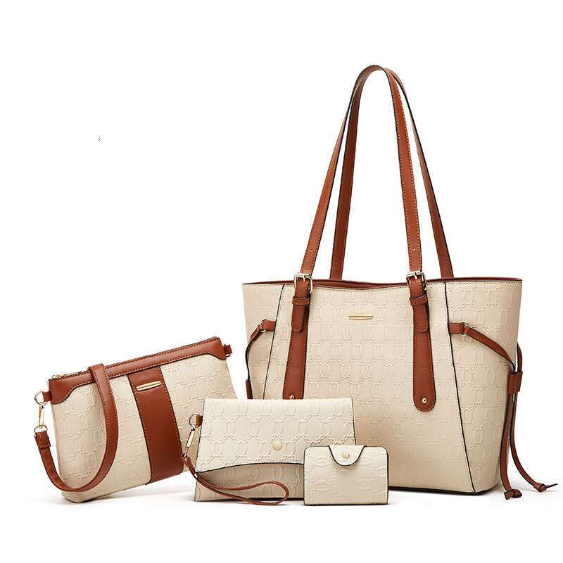 2024 autumn winter new fashionable single shoulder crossbody large capacity tote mother and child four piece set bag