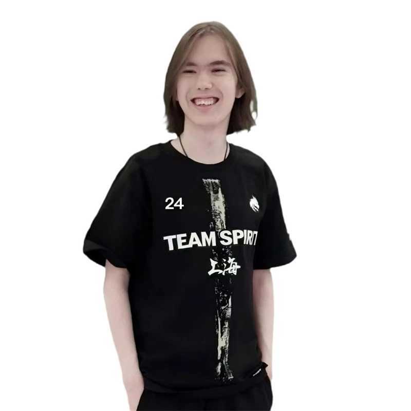 2025 CS2 Shanghai Major Team Spirit T Shirt For Men Clothes Top One Player Donk T Uniform ESports Contest Fans T-Shirt X250313