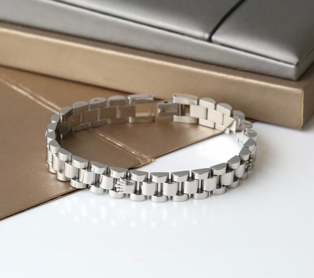 Hip hop rock wide 9mm 20cm chain bracelet dia 17cm Bangle Femme boy Letter white black Titanium Steel Bangles Gold Rose Sier Bracelets For Women men