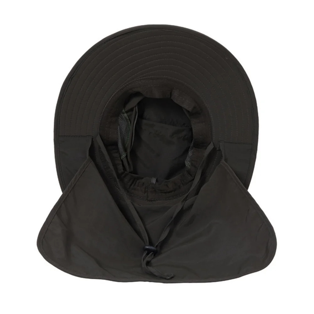 2in1 Summer UV Proteciton Bucket Hat With Back Neck Flap Cover Unisex Outdoor Safari Hiking Fishing 250304