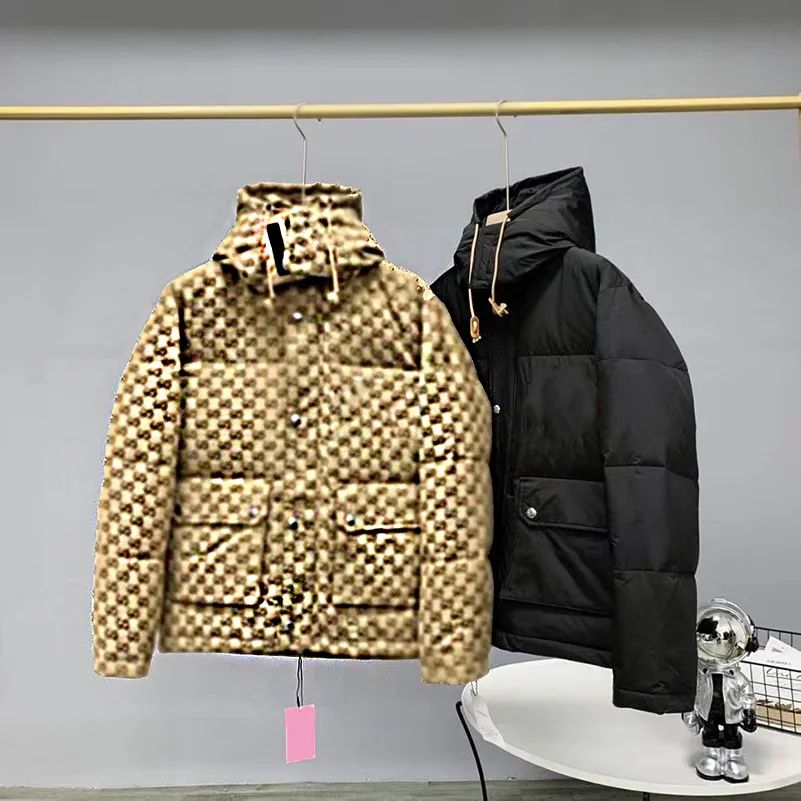 Winter Mens Jackets embroidery zipper outwear coats windproof windbreaker Hooded Warm Casual clothing