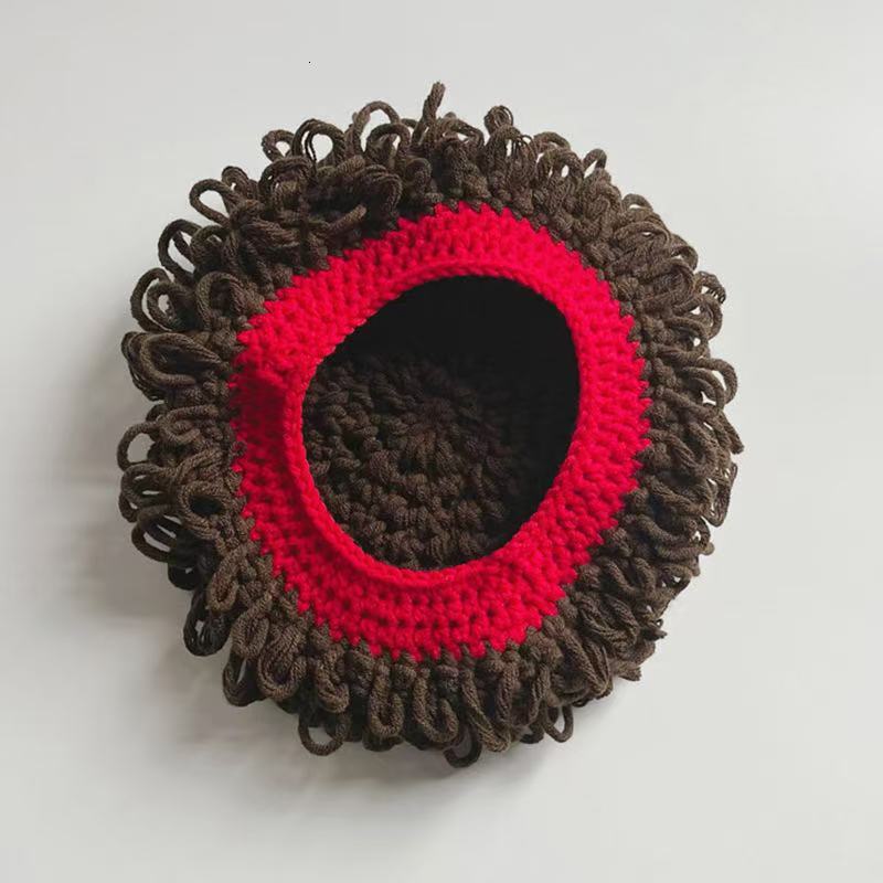 baseball cap Children's wig autumn/winter 2025 new style funny 100 day shooting explosive head baby yarn hat