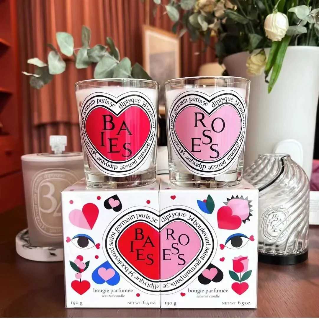Romantic Limited Diptyques Candles Sakura Scented Fragrance Candle Light Gift High Quty Aromatherapy Perfume Aroma Home DecorC250313