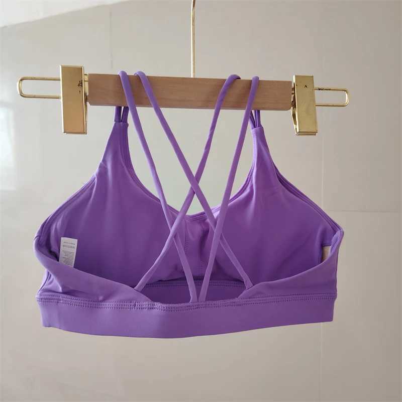 Active Shirts Tees Solid Color Sports Bra Gym Fitn Underwear Soft Breathable Fashion Hot Girl Bra Running Exercise Sexy Womens Underwear Y250312W3BQ