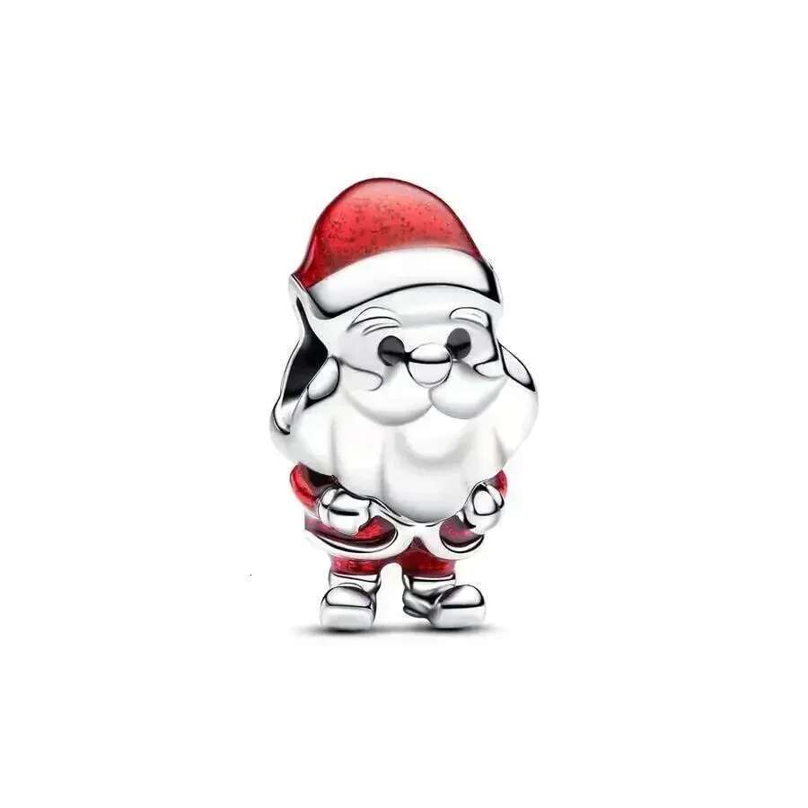 2025 NEW 925 Sterling Silver Bear Heart Playful Santa North Star Christmas Sweater Sun Moon Dangle Charm Gifts