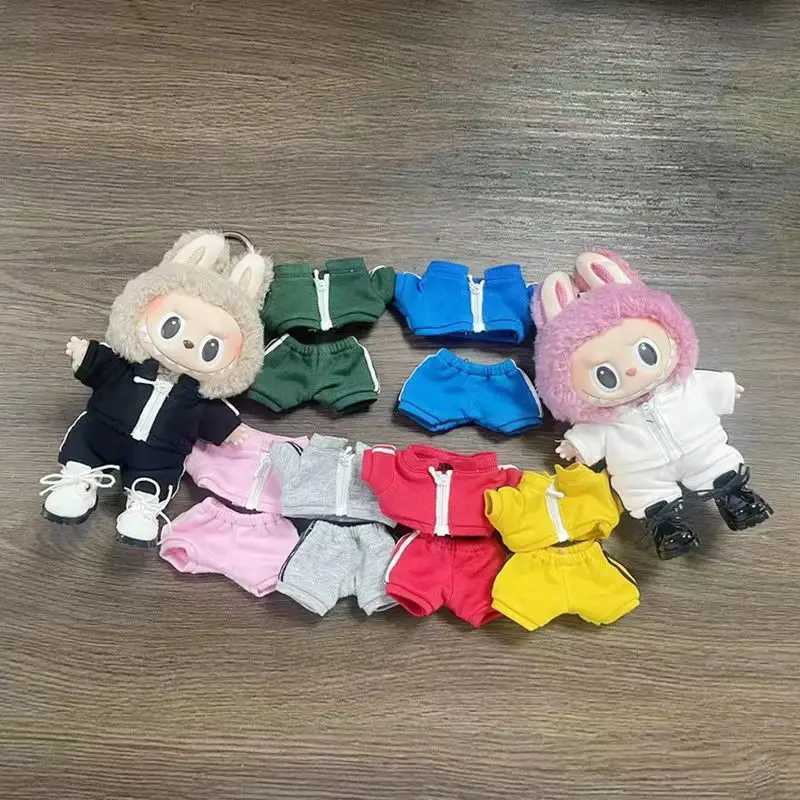 10cm Mini DollS Clothes Outfit Accessories For 18cm Small Labubu V1 V2 EXO Idol Sports Suit Casual Clothing Change Toys GiftsT250313