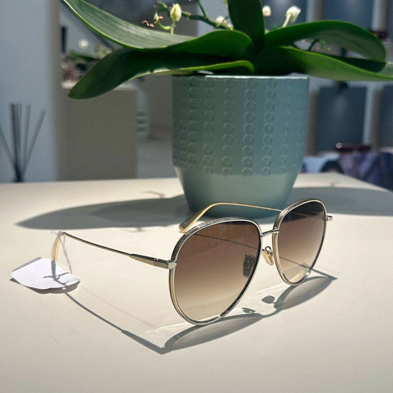 Designer Lady Pilot Sunglasses BV40017 Metal Pilot Frame Luxury Outdoor Travel UV400 Protective Sunglasses High Quality Classic Style