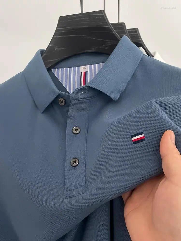 Men's Polos High End Brand POLO Shirt Short Sleeved Luxury Top Summer Fashion Embroidery Classic Business Casual T-shirt