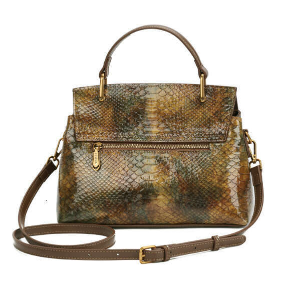 Advanced Texture Snake Pattern Design Handbag For Women New Fashionable And Versatile Single Shoulder Crossbody Bag