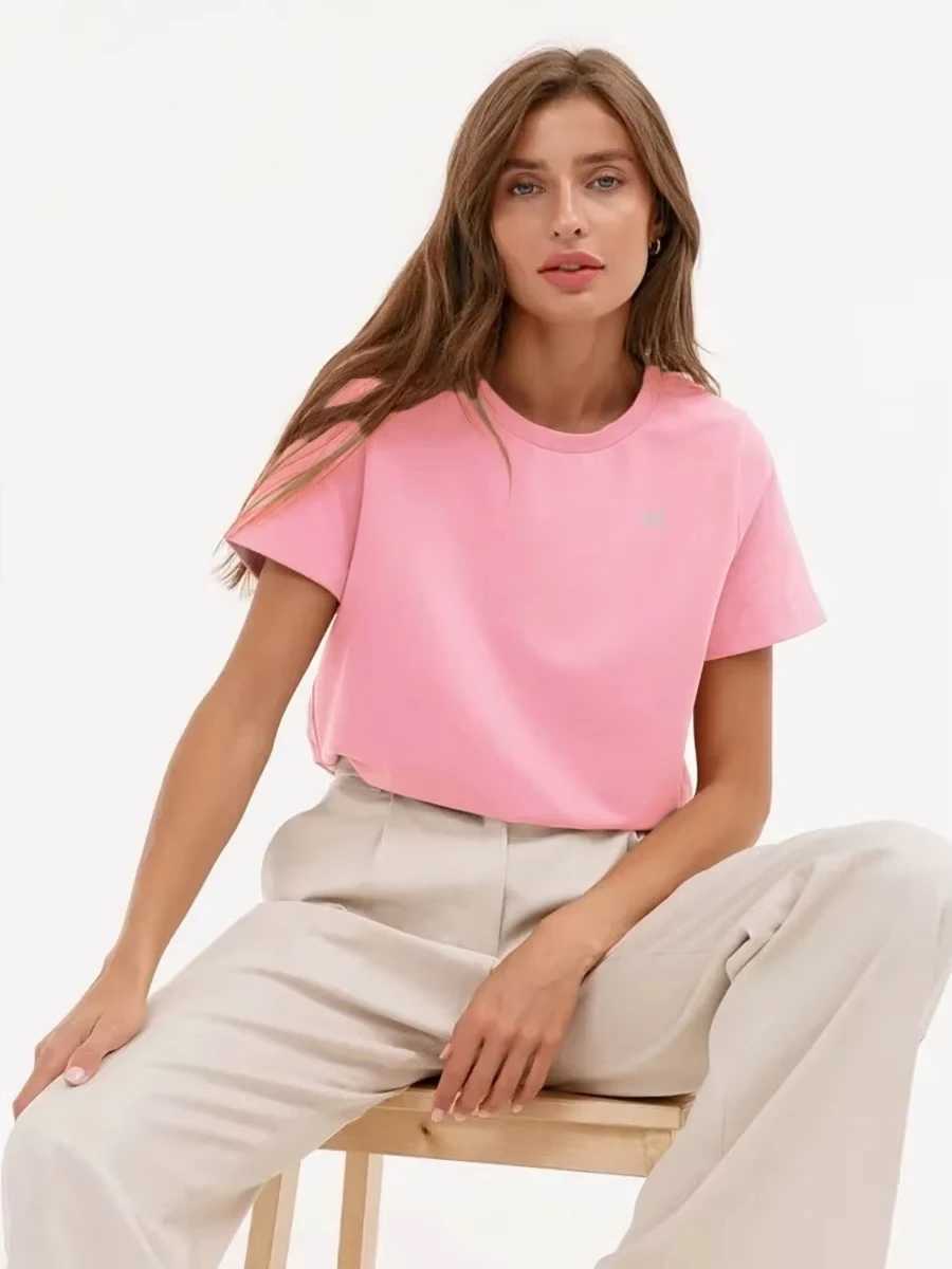 Active Shirts Tees AL Sports T-shirt womens gym T-shirt cotton short Slves letter printed womens breathable sweat absorbing shirt oversized top Y25031