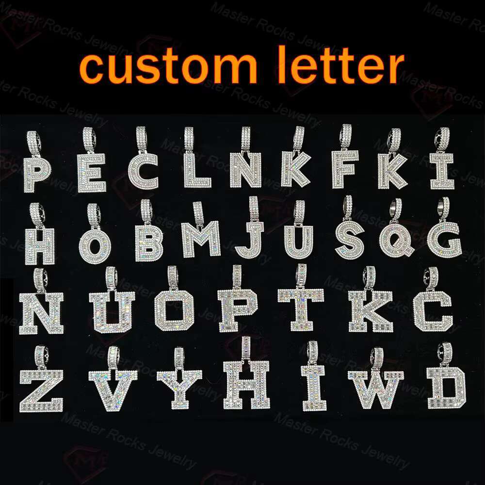 Fully Iced Letter Hip Hop Pearl Initial J Sier Silica Pendant