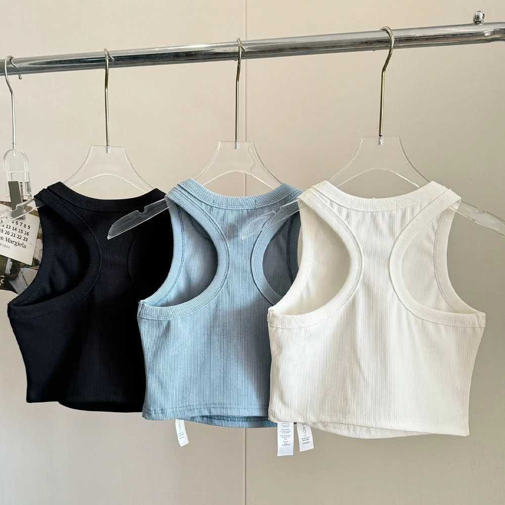 Active Shirts Tees cotton elastic ribbed Womens Tops fashion 3D Sile Ts Tanks Casual Comfortable Fashionable Womens Clothing for ladies Y250312YQ1L
