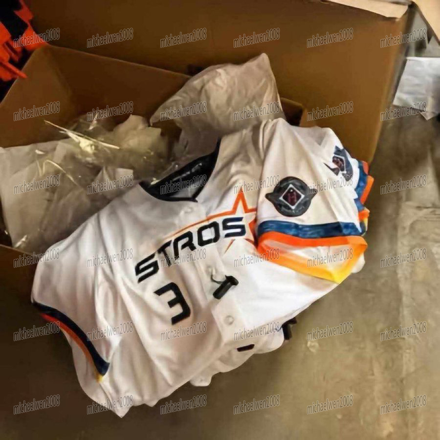 Personalized Custom Baseball Jersey Jose Altuve Jeremy Pena Yordan Alvarez Meyers Abreu Embroidered Letter Number Design