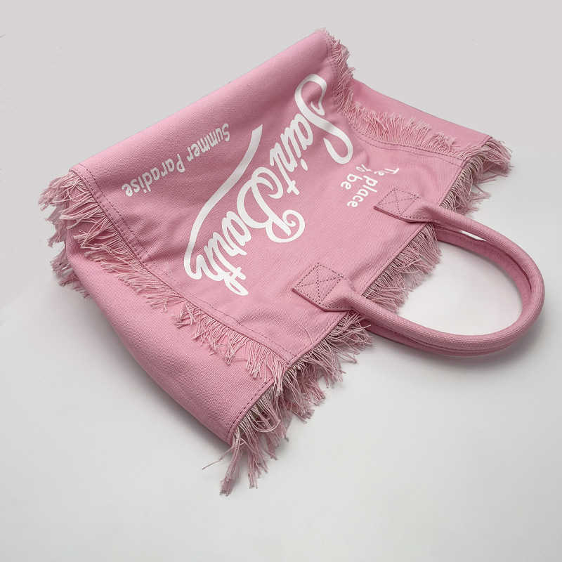 Saint Bart's New Women's Large Capacity Casual Travel Canvas Handmade Tassel Handbag Tote Bag 250315