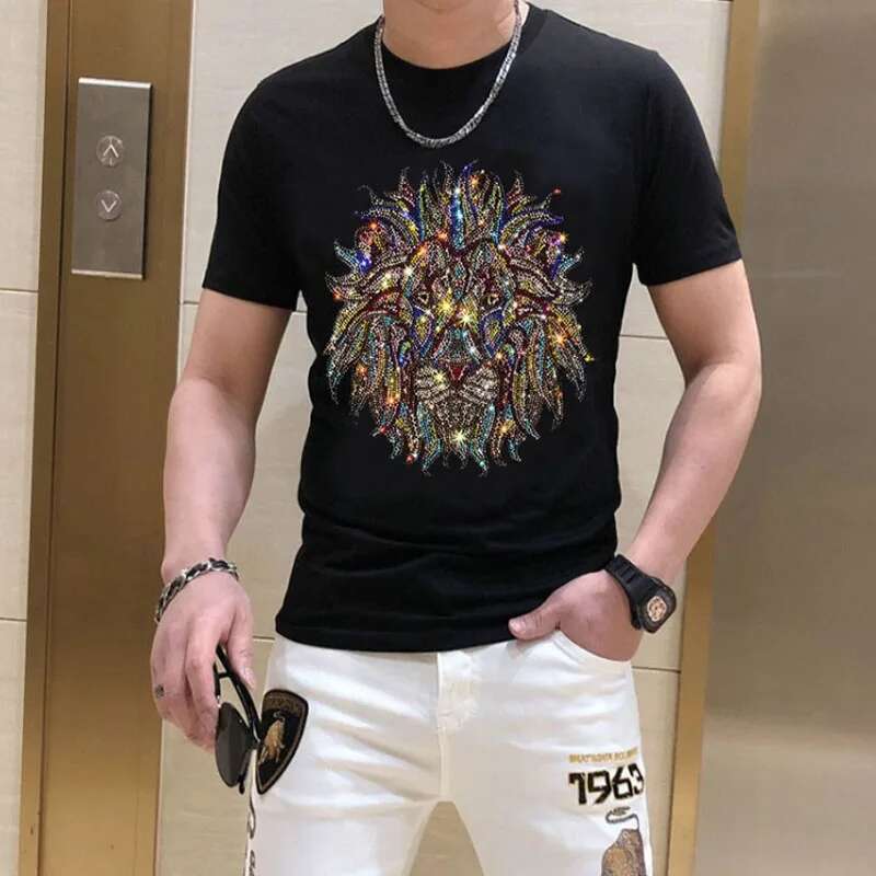 Fashion Clothes Mens Pullover Tees Rhie Punk Men Hip Hop Top Tshirt Oversize Short Sleeve Brand Design T-Shirts 100
