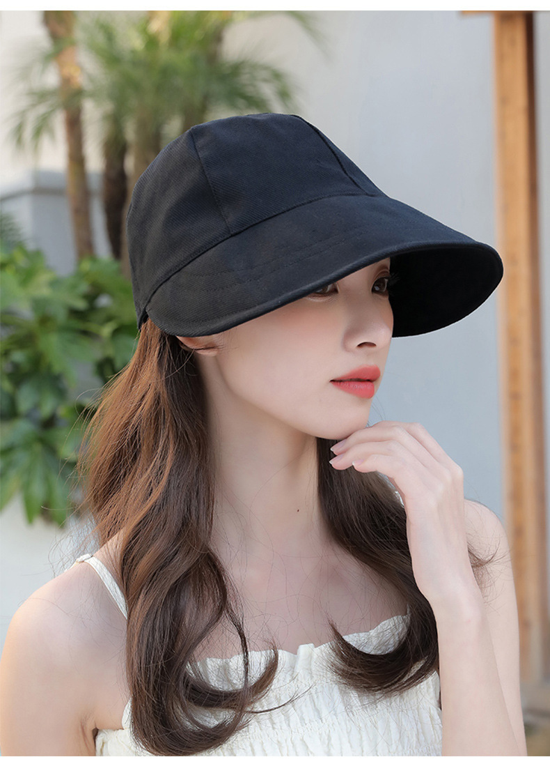 baseball cap 2025 new quick drying sunshade for women, big head circumference, face covering, fisherman hat, summer UV resistant sun hat