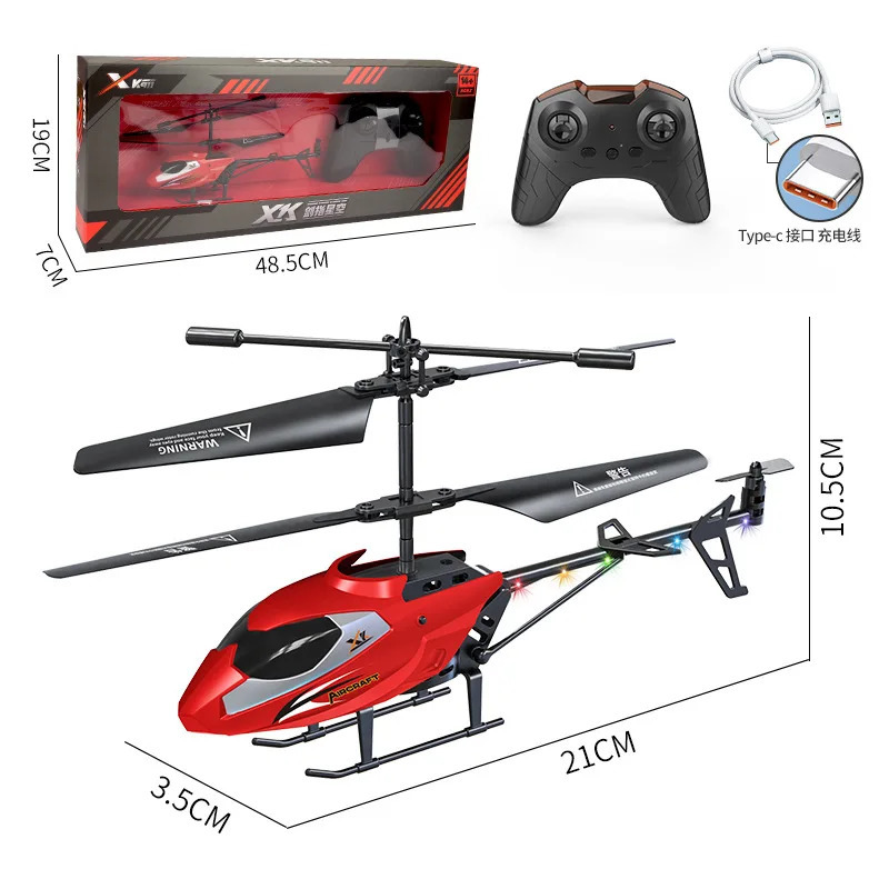 3.5 Pass Remote Control Airplane USB Charging Helicopter with LED Light Wireless RC Aircraft Birthday Toy Children Birthday Gift 250312
