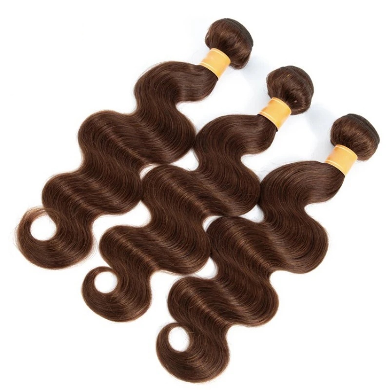 Color 2# Human Hair Bundles Dark Brown Body Wave Bundles 100g/pc For Women 100% Real Brazilian Remy Human Hair Weaving Extensions