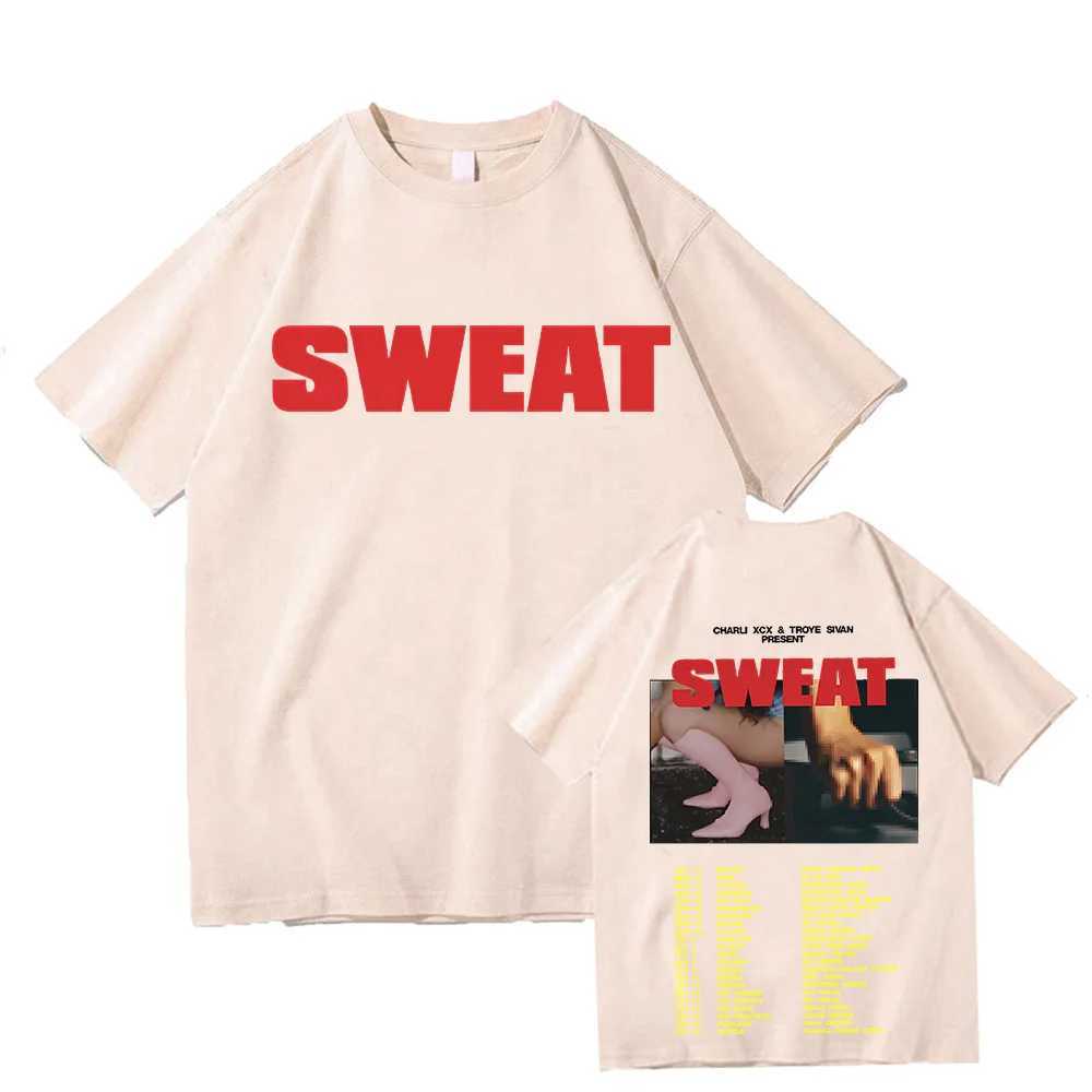Sweat Tour wiTH and Troye Sivan T-shirts Two Sides Oversized Cotton Tshirts Fashion Women Men Tops High Quty Ts X250313