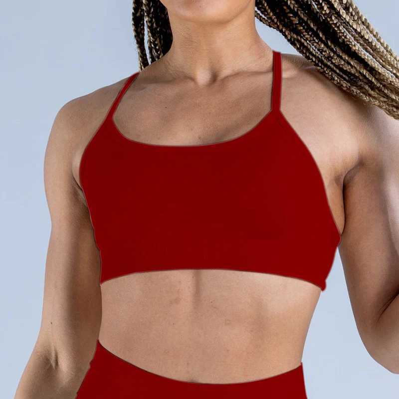 Active Shirts Tees Bra Underwear Top High Elasticity Nylon Cross Back Beautiful Backl Seaml Sports Bra Sport Bras Women Gym Y2503123Z6K