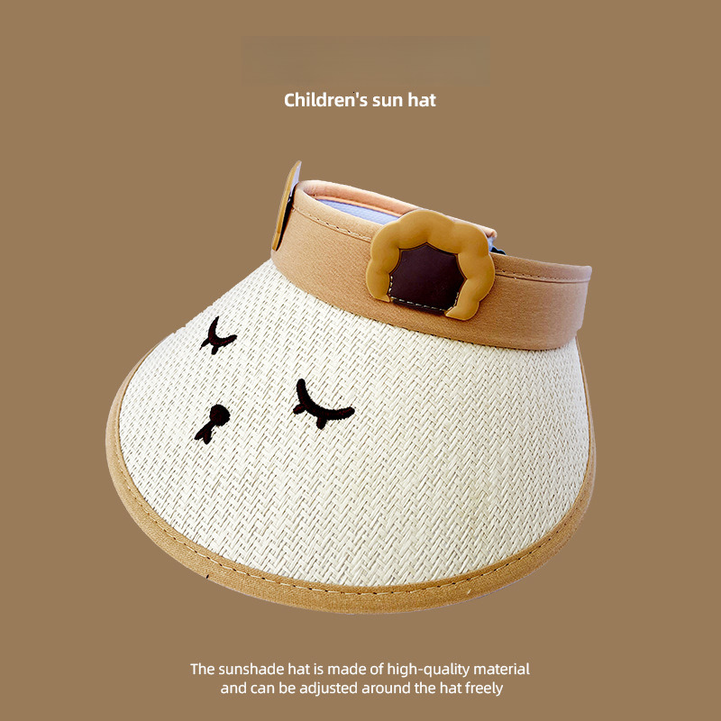 Children's hat girls and babies, summer sun empty top, outdoor activities for children, fisherman hat, baby baseball cap