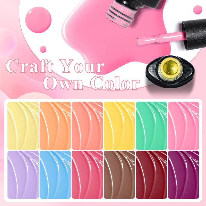 7pcs Gel Nail Polish Set For All Season 7.3ml Semi Permanent UV Gel Varnish For Lasting Manicure Kit Soak Off Nail Supplies DIY 250311