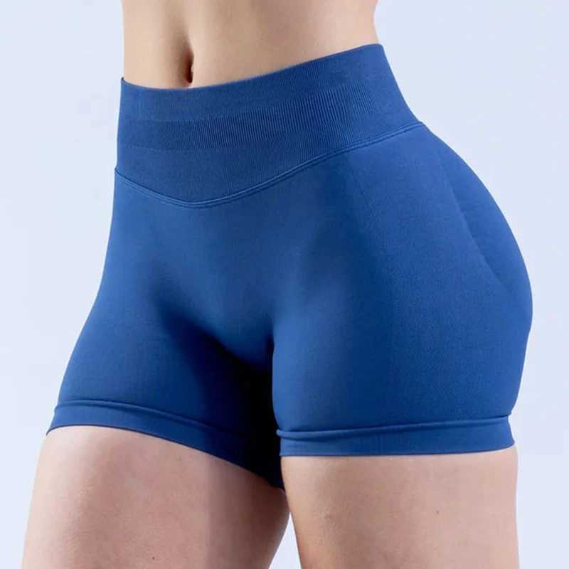 Active Shirts Tees b Impact Shorts With Solid Low Ribbed Band Shorts Seaml Scrunch Bum Workout Gym Booty Stretch Running Shorts Y250312J6CL