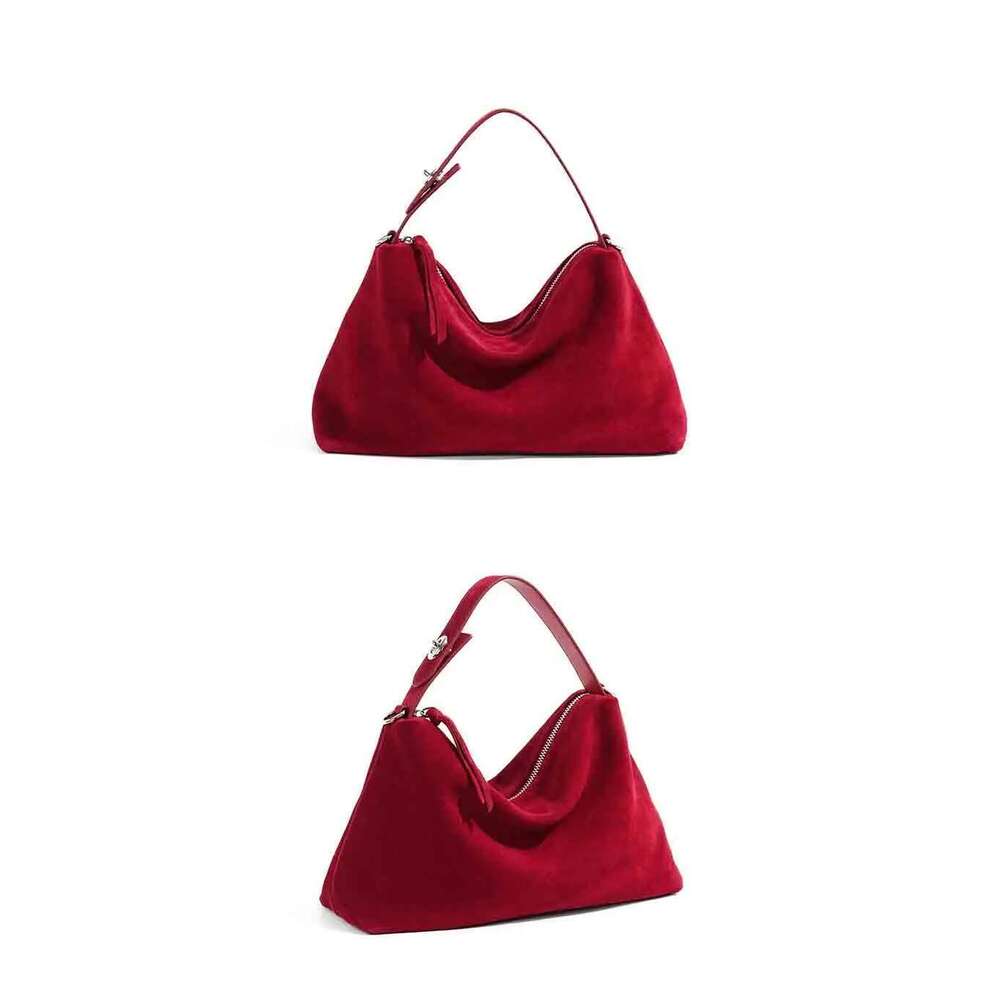 Women's Bags Women Faux Suede Shoulder Fashion Underarm Large Capacity Small Tote Zip Closure Vintage Commuting Chic Hobo Bag