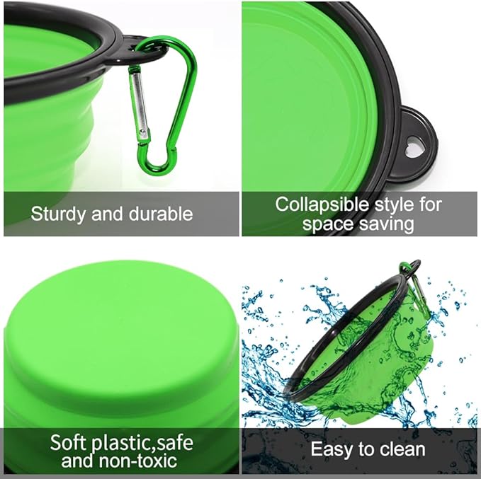 350ml/650ml/1000ml/1500ml Collapsible Dog Folding Silicone Outdoor Travel Portable Puppy Food Container Feeder Dish Bowl Pet supplies
