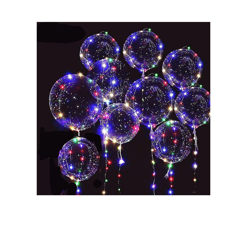 20 inch Luminous Balloons with Light String Luminous Balloons LED Light Balloon for Wedding Party Decoration