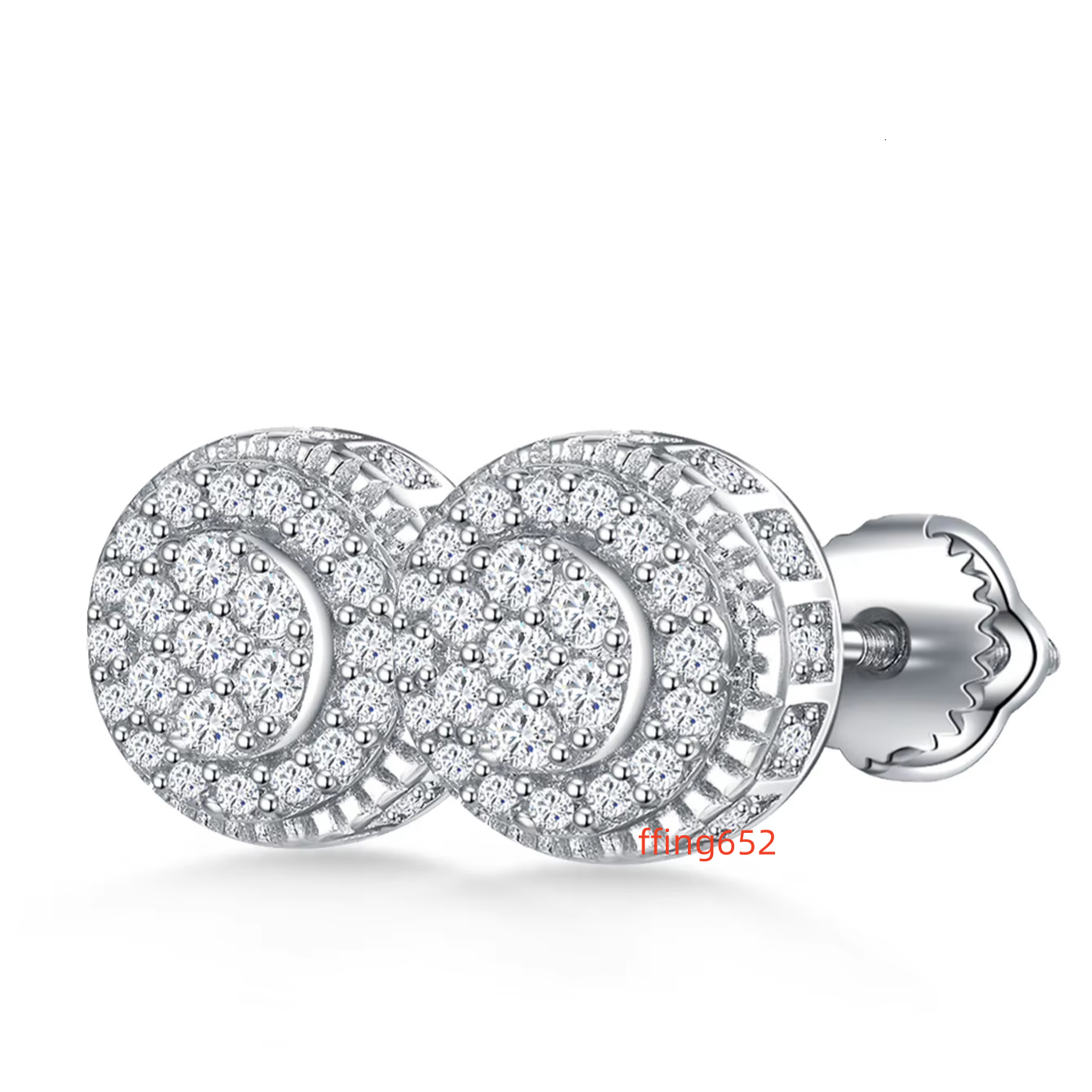 925 Sterling Silver VVS Moissanite Diamond Earring Fine Fashion Jewelry Stud Earring for Party Wedding or Birthday Gift
