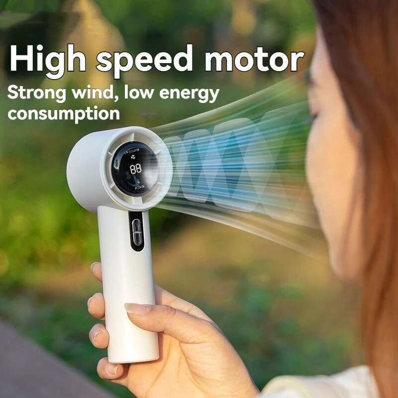 Handheld high-speed USB charging mini portable 100 speed turbo violent small fan 3000mAh