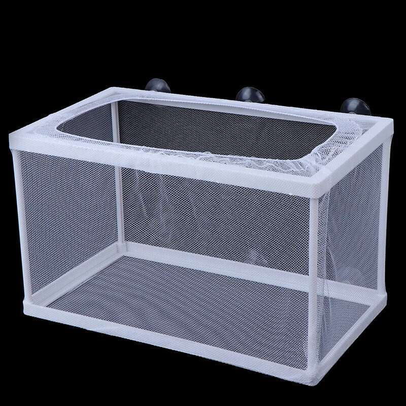 1Pcs Breeding Isolation Mesh Box Net Incubator Breeder For Fish Tank Aquarium Gauze Trap S/L Compact Accessory