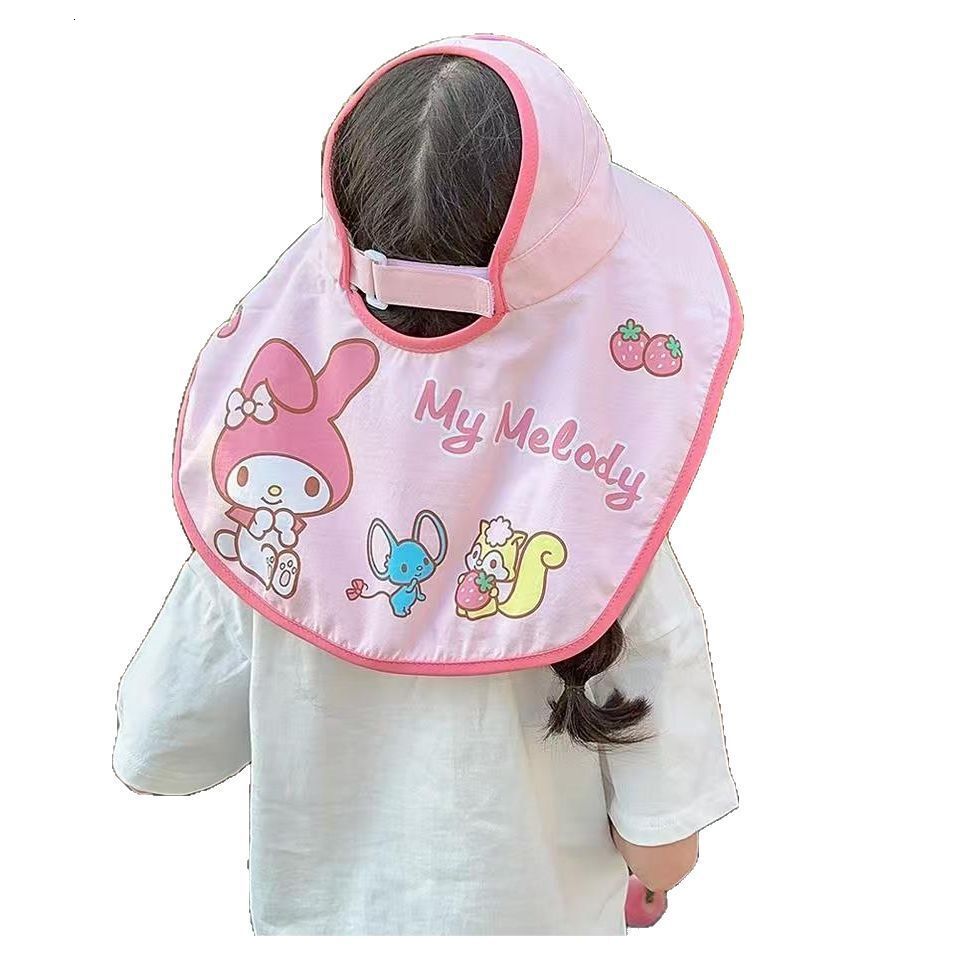 UPF50+shawl hat summer babies, UV resistant sun for girls, big brim beach neck protection baseball cap