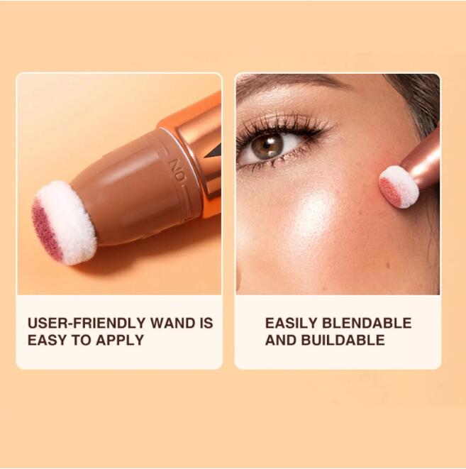 Cream Contour Blusher Wand Highlighter Blush With Cushion Liquid Face Bronzer Stick Applicator Makeup Cosmetics