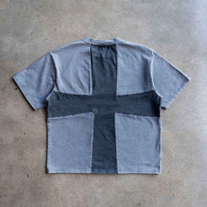 400gsm tshirt washed cotton t-shirt, loose fitting clothing, trendy men's clothing