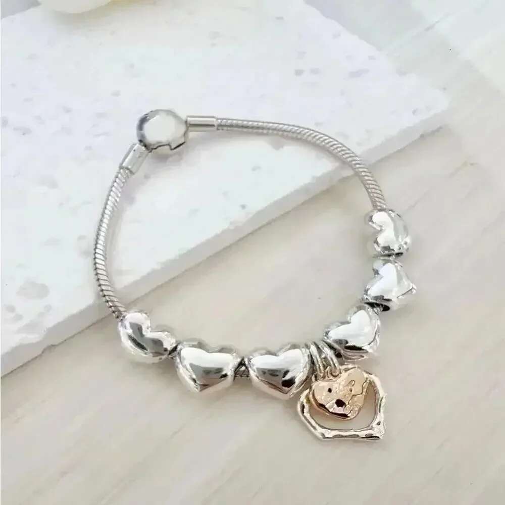 2025 925 Sterling Silver Be Love Engravable Multi Colored Heart-Shaped Beads Charm Fit Bracelet Classic Jewelry