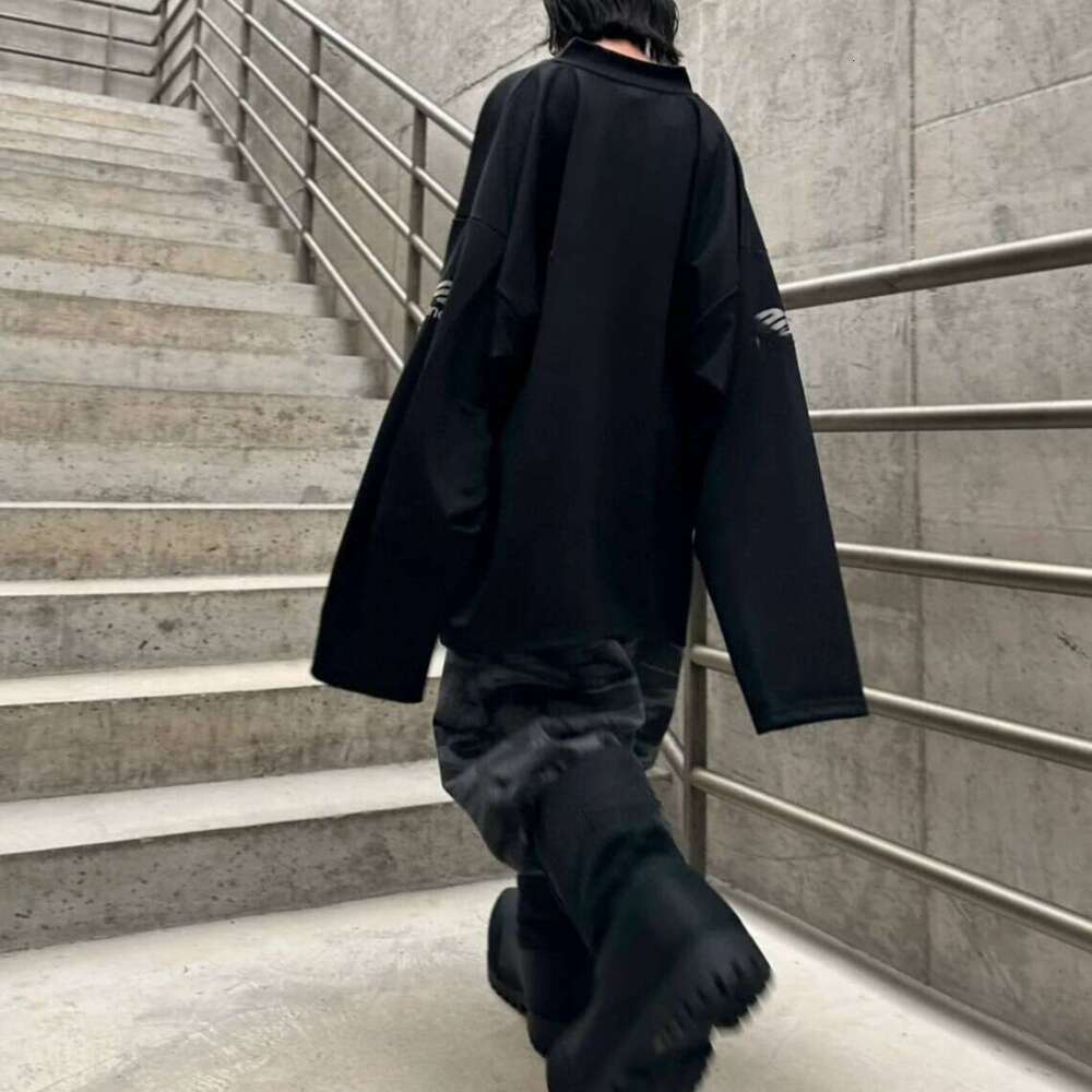 3M Reflective Pattern Pure Cotton Long Sleeved Men's And Women's Version Loose T-Shirt