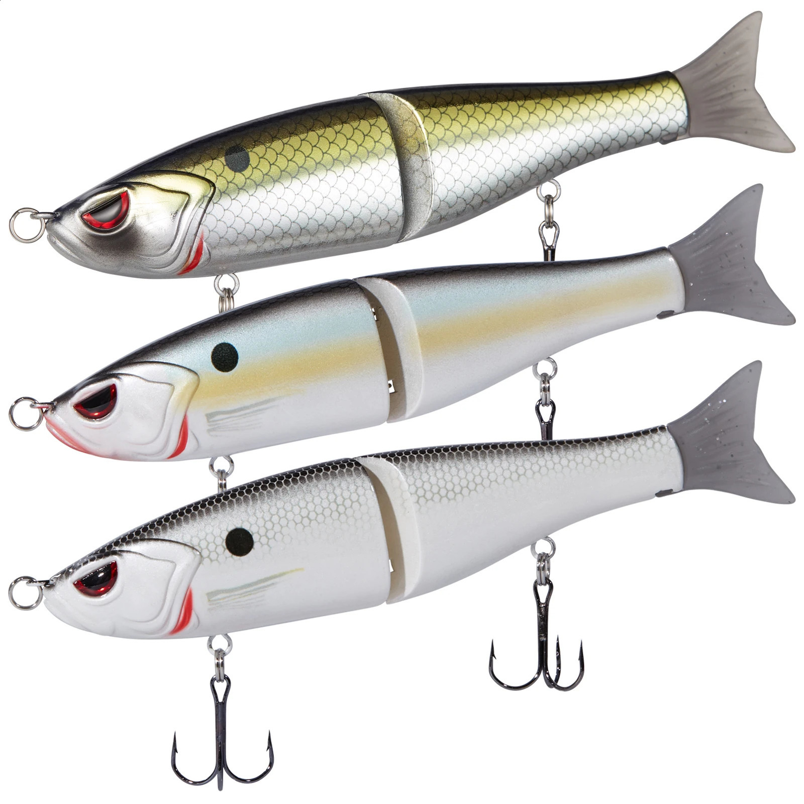 Bassdash Swimbaits Pike Trout Glide Baits Minnow Hard Bass Fishing Lure 7in/2.2oz 4.5in/0.65oz 250313