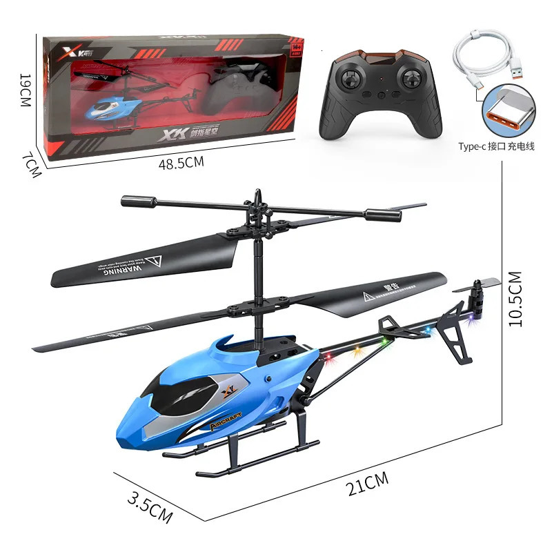 3.5 Pass Remote Control Airplane USB Charging Helicopter with LED Light Wireless RC Aircraft Birthday Toy Children Birthday Gift 250312