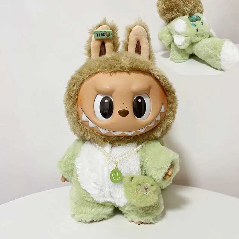 38cm Labubu Only Clothes Time To Chill Pendant Doll Macaron Monster Cloth Clothes Filling Accessories Cos Handmade GirlS GiftT250313