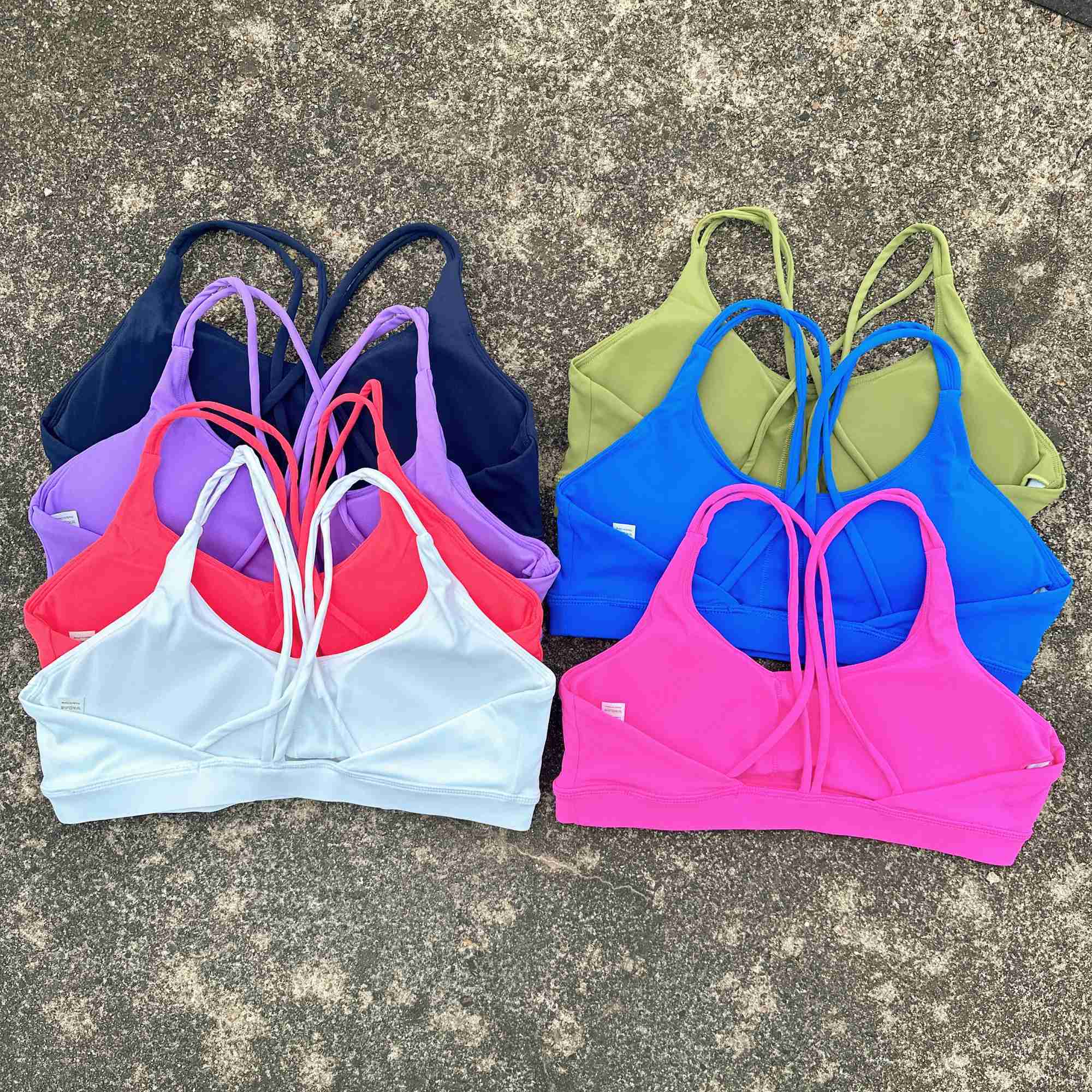 Active Shirts Tees Solid Color high strength Gym underwear cross Women Fitn Sport Bra Top shockproof Athletic Tight Workout With Chest Pad Y250312ALX9