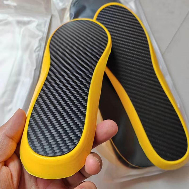 Carbon Fiber Insoles Support Adult PU Insoles Non-Slip Deodorant Shock Absorption Sports Insoles