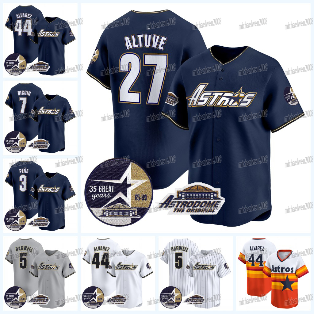 Astros 1999 THROWBACK Baseball Jersey Jeremy Pena Jose Altuve Yordan Alvarez Jake Meyers Yainer Diaz Chas McCormick