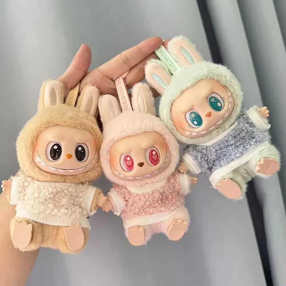 Mini Plush DollS Clothes Outfit Accessories For Korea Kpop Exo Labubu Idol V1 v2 Circle smile shirt Clothing GiftT250313