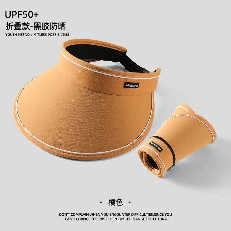Children's hat with an empty top face shield, women's UV candy foldable sun protection hat, UPF50+ baseball cap