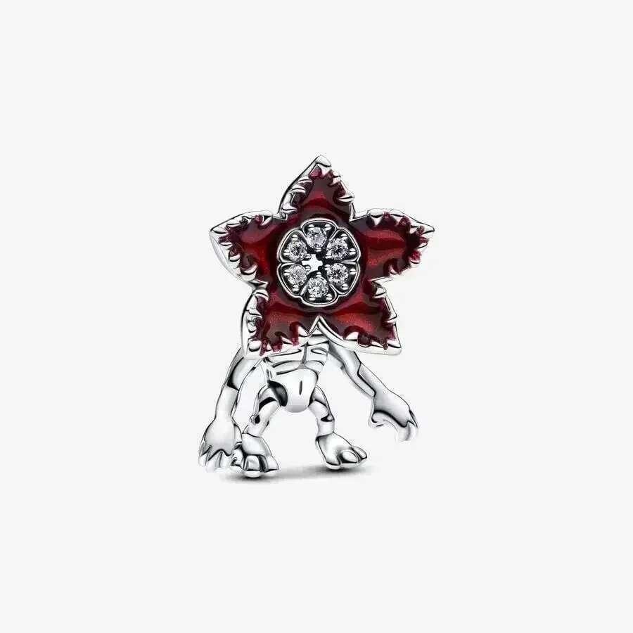 2025 NEW Stranger Things Series Glow-In-The-Dark Heart Charm Hellfire Club Ring Fit S925 Snake Charm Bracelets Pendant Jewelry